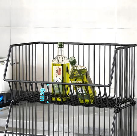 KUCHENNY ŁAZIENKOWY REGAŁ NA KÓŁKACH 5 poziomów składany szafka stolik