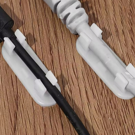 ORGANIZER NA KABLE I PRZEWODY 10szt. samoprzylepne uchwyty klipsy białe