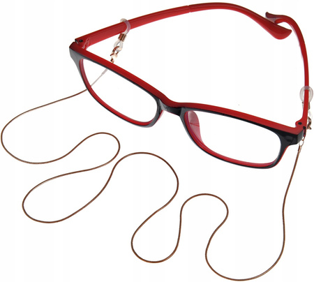 ŁAŃCUSZEK DO OKULARÓW złoty stal zawieszka ozdobna sznureczek