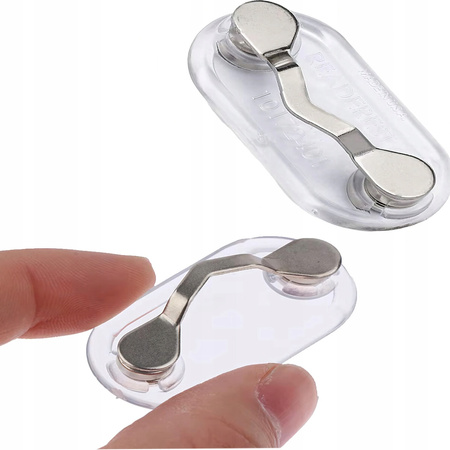 MAGNETYCZNY UCHWYT NA OKULARY klips do ubrania na słuchawki identyfikator