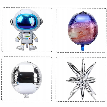 BALONOWA GIRLANDA ZESTAW BALONÓW URODZINOWYCH astronauta 108ele