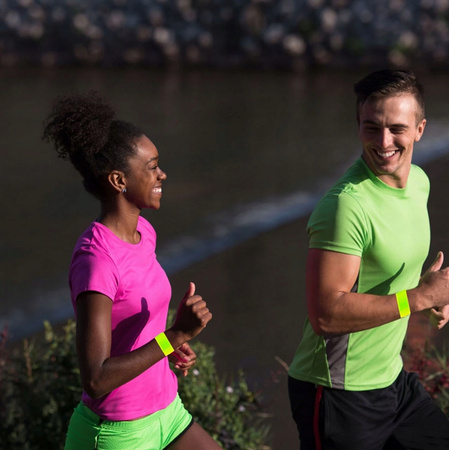 OPASKA ODBLASKOWA NA RĘKĘ NOGĘ samozaciskowa dla dzieci dorosłych bieganie