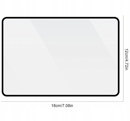 FOLIA SZKŁO POWIĘKSZAJĄCE podręczna lupa do czytania elastyczna 12x18