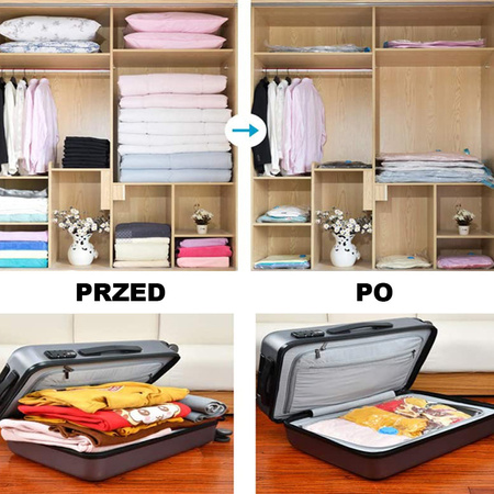 WOREK PRÓŻNIOWY 80x100 do pakowania odzieży pościeli poduszek mocny