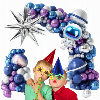 BALONOWA GIRLANDA ZESTAW BALONÓW URODZINOWYCH astronauta 108ele