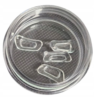 NOSKI DO OKULARÓW 4szt 12,5x6mm antypoślizgowe transparentne wciskane
