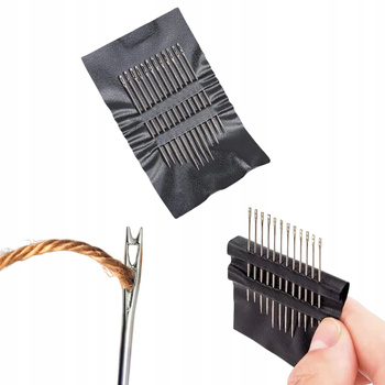 ZESTAW IGIEŁ SAMONAWLEKAJĄCYCH do szycia ręcznego komplet igieł 12szt