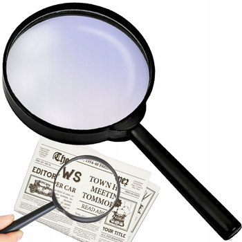 Lupa powiększająca do czytania klasyczna ręczna soczewka 90mm ZOOM