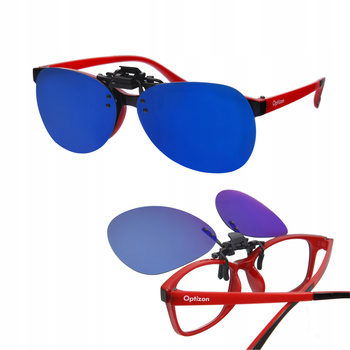 LUSTRZANKI NAKŁADKA PRZECIWSŁONECZNA na okulary uchylna z polaryzacją