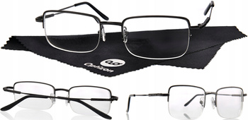 OKULARY KOREKCYJNE METALOWE -3,00 minus trzy krótkowzroczność solidne