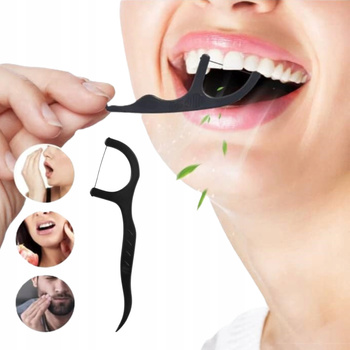 WYKAŁACZKI DENTYSTYCZNE DO ZĘBÓW 50 SZTUK Z NICĄ DENTYSTYCZNĄ CZYSZCZENIE