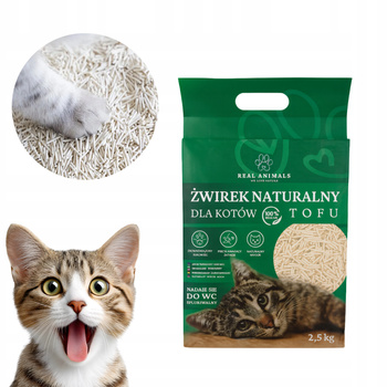 NATURALNY ŻWIREK DLA KOTA 2,5kg biodegradowalny 5L ekologiczny tofu
