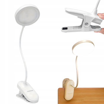 LAMPKA LED BEZPRZEWODOWA Z KLIPSEM nocna na biurko do pracy do czytania
