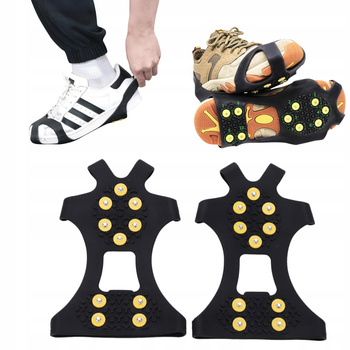 RACZKI ANTYPOŚLIZGOWE NA BUTY gumowe raczki nakładki kolce zimowe r 42-48