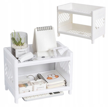 UNIWERSALNY ORGANIZER na biurko do łazienki biały praktyczny na kosmetyki